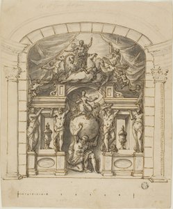Design for Stage Scenery (Hampton Court) with Mythological Figures