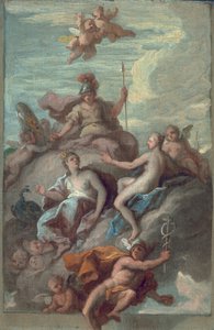 Juno, Minerva and Venus Dispatching Mercury with the Apple of Discord by James Thornhill