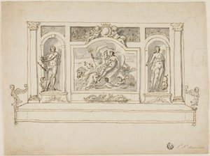 Neptune and Amphitrite Flanked by Jupiter and Juno