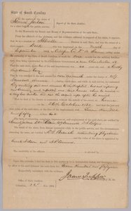 Claim awarded by the Confederate state of South Carolina for enslaved man Dick