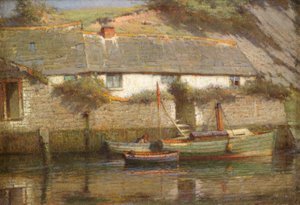 A Riverside Cottage by James Valentine Jelley