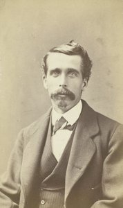 Untitled Portrait of Man with Large Mustache by James W. Turner