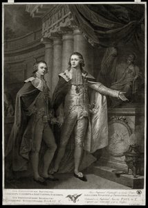 Portraits of the Grand Dukes of Russia Alexander I Pavlovitch (1777-1825) and Constantine Pavlovitch (1779-1831) by James Walker