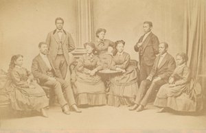 Carte-de-visite of the Jubilee Singers, 1872, printed later by James Wallace Black