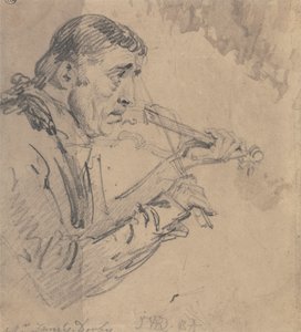 Mr. James Derby Playing the Violin by James Ward