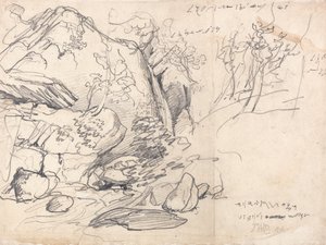 Study of a Mountain with Trees by James Ward