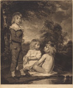Children Bathing (The Hoppner Children) by James Ward after John Hoppner