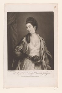 Portrait of Charlotte Johnstone by James Watson (prentmaker)