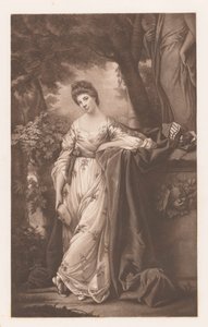 Portrait of Frances Abington-Barton as Thalia by James Watson (prentmaker)