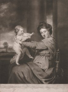 Caroline Duchess of Marlborough with Lady Caroline Spencer Her Daughter