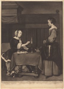 The Female Correspondent by James Watson after Gabriel Metsu