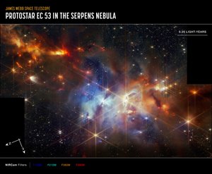 Protostar EC 53 in the Serpens Nebula by James Webb Space Telescope (NASA)