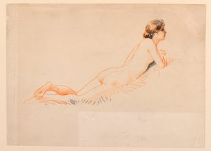 Female Nude, Resting on Grass