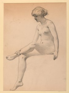 Seated Female Nude by James Wells Champney