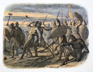Death of King Harold, Battle of Hastings, 1066 by James William Edmund Doyle
