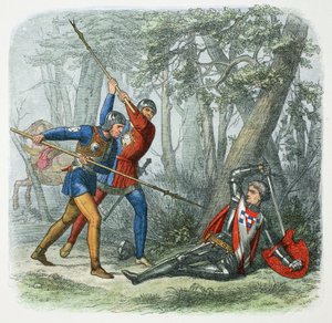 Death of Warwick the Kingmaker, Battle of Barnet, 1471, 1864 by James William Edmund Doyle