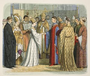 Marriage of Henry V and Katherine of France, 2 June 1420, from A Chronicle of England BC 55 to AD 1485, pub. London, 1863