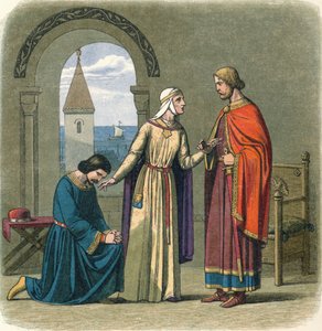 Richard Pardons His Brother John, 12th Century, 1864