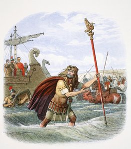 The Roman Standard Bearer of the 10th Legion Landing in Britain, 55 BC, 1864 by James William Edmund Doyle