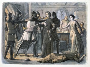The arrest of Sir Roger Mortimer, Nottingham Castle, 1330, 1864