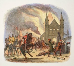 William I receiving a fatal injury at Mantes, France, 1087