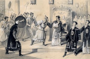 The Emperor Weit-Soong and his court, taken prisoners by the Tartars, 1847