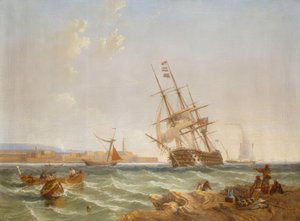 The Great Harbour of Malta from Corlandine Point by James Wilson Carmichael