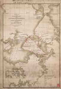 Sketch of Discoveries on the Northern Coast of America by Captain McClintock RN in Search of Sir John Franklin, c.1859 by James the Younger Wyld