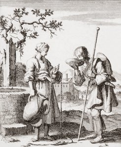 A Woman Gives a Pilgrim a Drink of Water