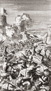 Siege of Nicosia, Cyprus, by the Ottomans by Jan (after) Luyken