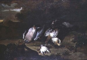 Still life of dead game