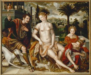 David and Bathsheba by Jan (manner of) Massys