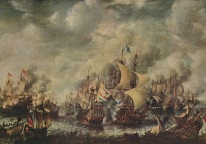 Sea Fight Between the English and Dutch Off Ter Heyde, August, 1653, 1914