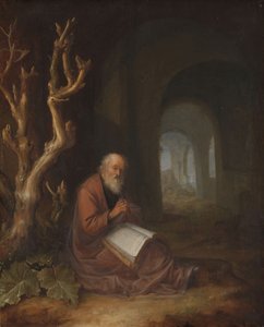A Hermit Praying in a Ruin by Jan Adriansz van Staveren