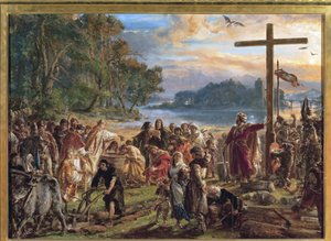 The Christianization of Poland, 966 by Jan Alojzy Matejko