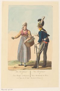 Cavalry Soldier and a Radish Seller