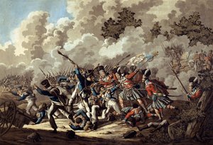 Defeat of the French Guard by the Highlanders, La Haye Sainte, during the Battle of Waterloo, 1815