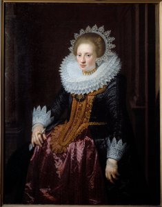 Portrait of Woman Formerly Known as Portrait of Madame Vrydags Van Vollenhoven by Jan Anthonisz. van Ravesteyn