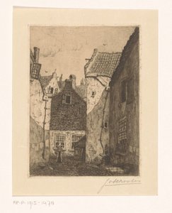 Courtyard by Jan Antonius van Schooten (signed by artist)