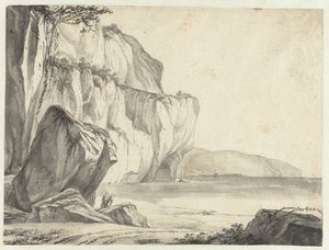 Coastal View with Rocks Rising from the Water