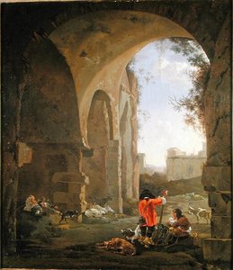 Huntsmen Amidst Ruins by Jan Asselyn