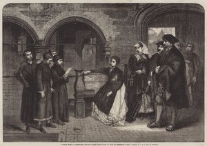 Luther, when a Chorister, singing Hymns from Door to Door at Eisenach by Jan August Hendrik Leys