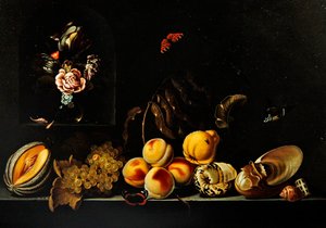 A still life of grapes