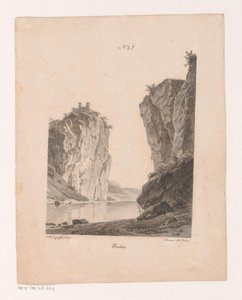 Rocks Along the Water (Principles of Landscapes Drawn from Nature and Executed on Stone) by Jan Baptiste de Jonghe