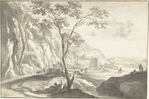 Mountainous Landscape with Figures