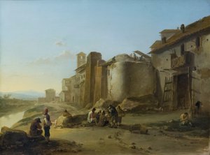 A View of the Tiber, Near the Ripa Bianca by Jan Both