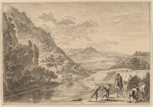 Fishermen at the Tiber, near the Soracte by Jan Both