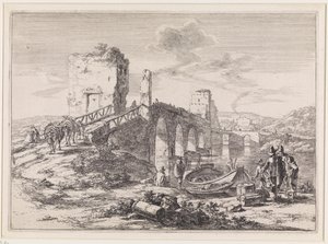 Landscape with Bridge, the Ponte Molle by Jan Both