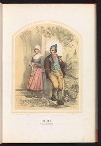 Costume of Huizen in North Holland, 1857 by Jan Braet von Uberfeldt