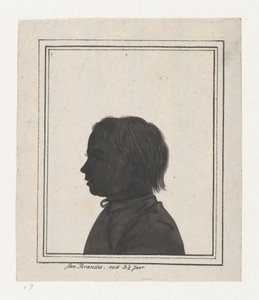 Silhouette Portrait of Jan Brandes Junior by Jan Brandes